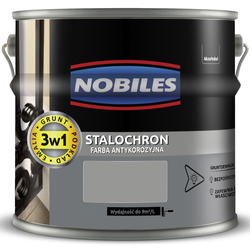 NOBILES STALOCHRON Farba do metalu na rdzę POPIELATY RAL 7042 10L